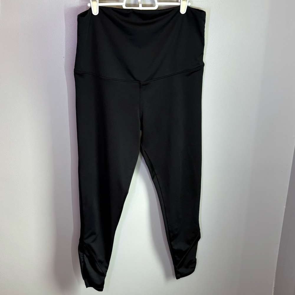 TS Active Topsport Black Maternity Ruched High Waisted Leggings Womens Size S